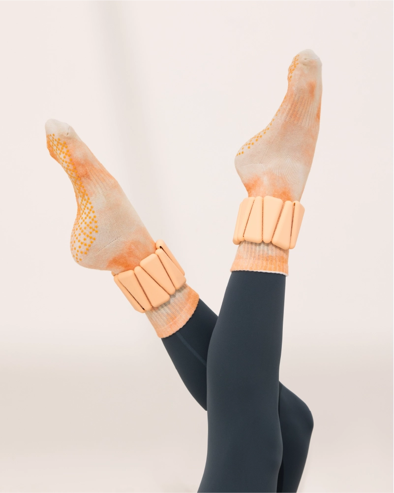 Non-slip crew socks for pilates and yoga