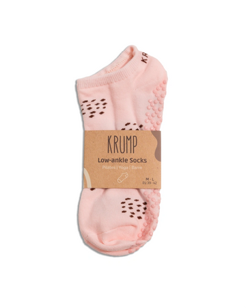 Mauve chalk low ankle socks with speckles design